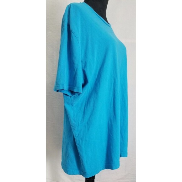 Nautica Fish Responsibly T Shirt Hawaiian Blue Short Sleeve Back Logo XXL Cotton - Picture 11 of 12